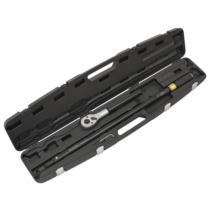 Premier Black Torque Wrench Micrometer 3/4"Sq Drive Calibrated 200-1000Nm | STW908B