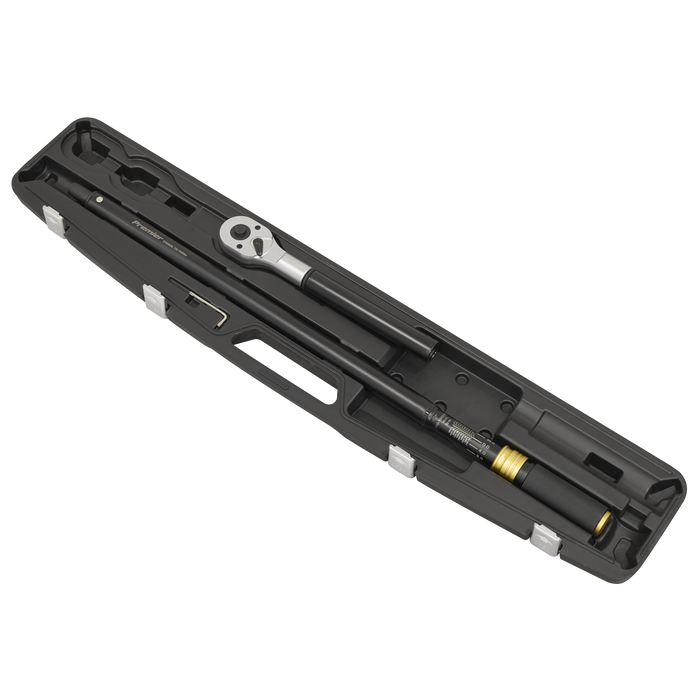 Premier Black Torque Wrench Micrometer 3/4"Sq Drive Calibrated 200-1000Nm | STW908B