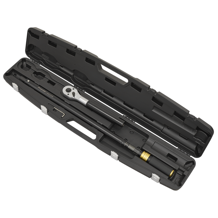 Premier Black Torque Wrench Micrometer 3/4"Sq Drive Calibrated 200-1000Nm | STW908B