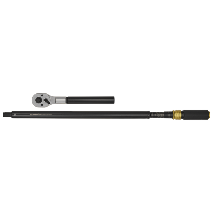 Premier Black Torque Wrench Micrometer 3/4"Sq Drive Calibrated 200-1000Nm | STW908B