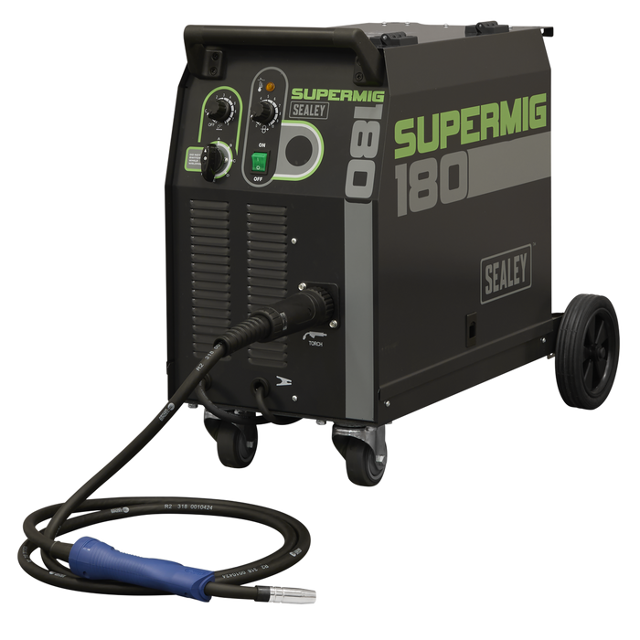 Professional Gas/Gasless MIG Welder with Binzel® Euro Torch 180A 230V | SUPERMIG180