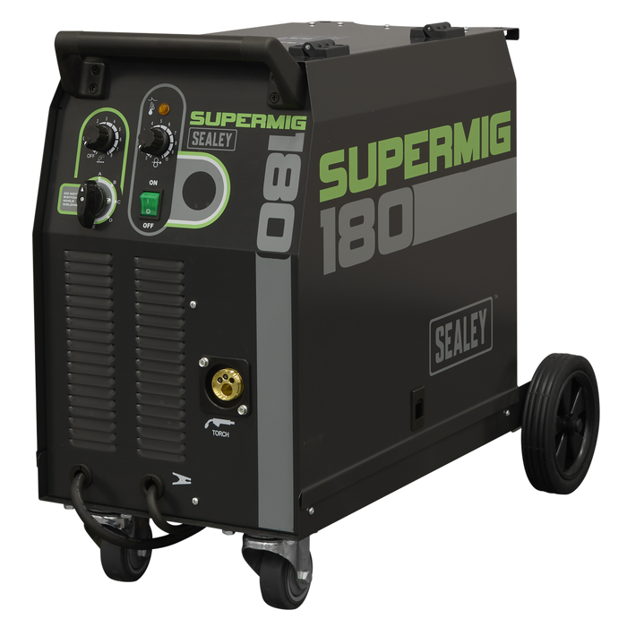 Professional Gas/Gasless MIG Welder with Binzel® Euro Torch 180A 230V | SUPERMIG180