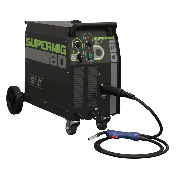 Professional Gas/Gasless MIG Welder with Binzel® Euro Torch 180A 230V | SUPERMIG180
