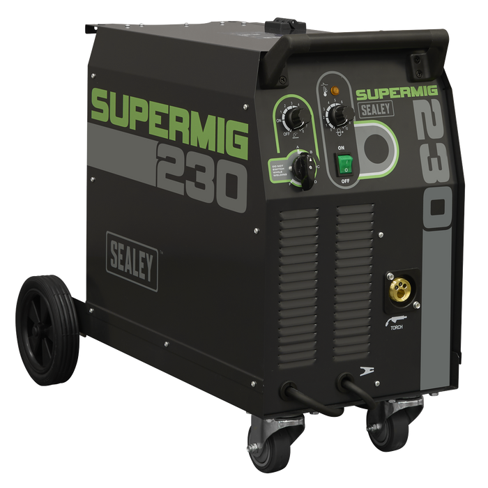 Professional Gas/Gasless MIG Welder with Binzel® Euro Torch 230A 230V | SUPERMIG230