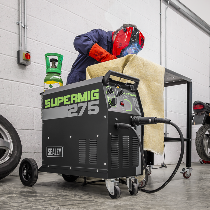 Professional Gas/Gasless MIG Welder with Binzel® Euro Torch 270A 230V | SUPERMIG275