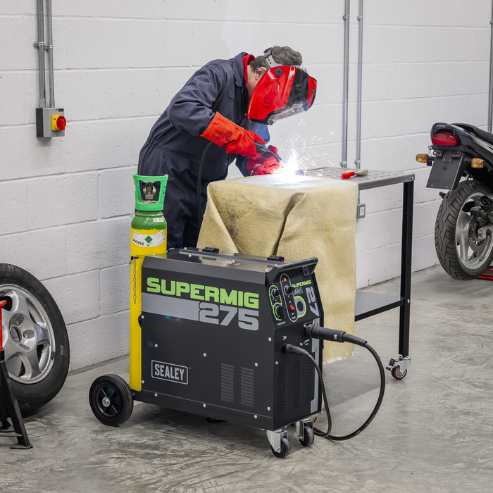 Professional Gas/Gasless MIG Welder with Binzel® Euro Torch 270A 230V | SUPERMIG275