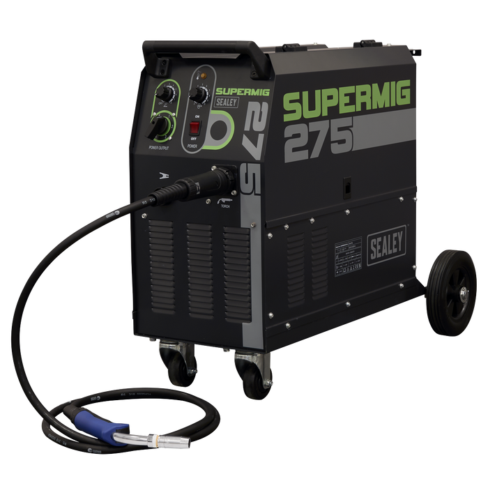 Professional Gas/Gasless MIG Welder with Binzel® Euro Torch 270A 230V | SUPERMIG275