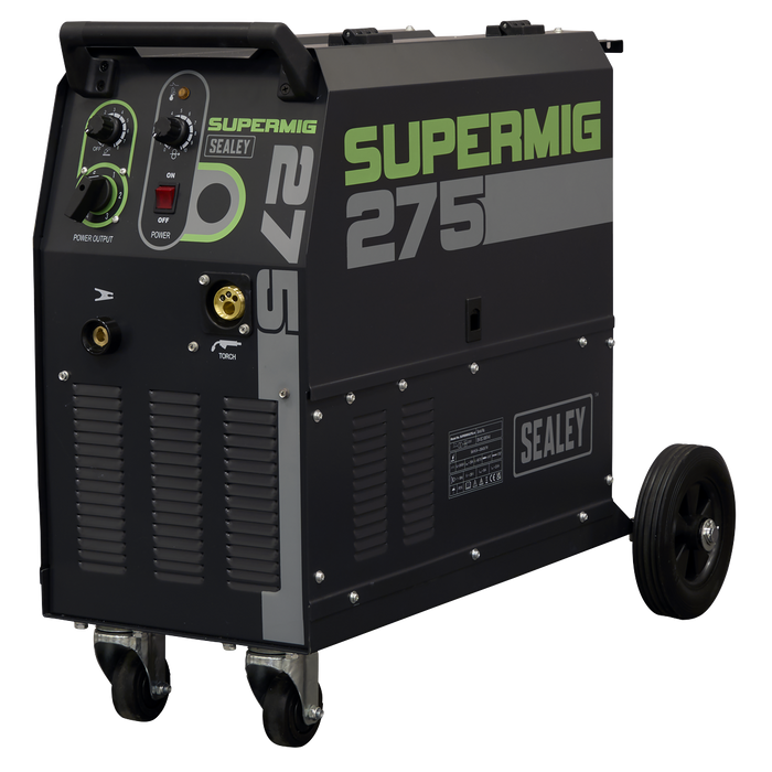 Professional Gas/Gasless MIG Welder with Binzel® Euro Torch 270A 230V | SUPERMIG275