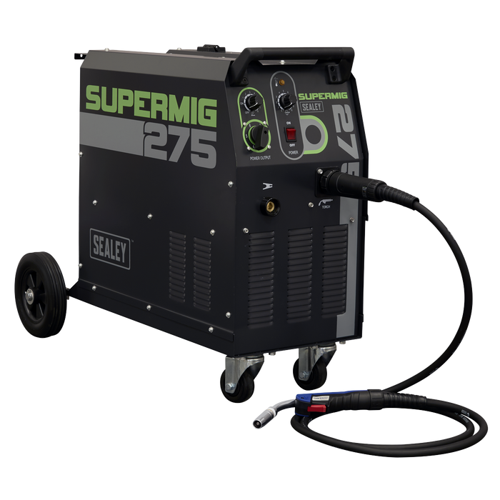 Professional Gas/Gasless MIG Welder with Binzel® Euro Torch 270A 230V | SUPERMIG275