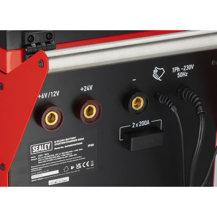 6/12/24V Battery Starter/Charger 550A | SUPERSTART550E