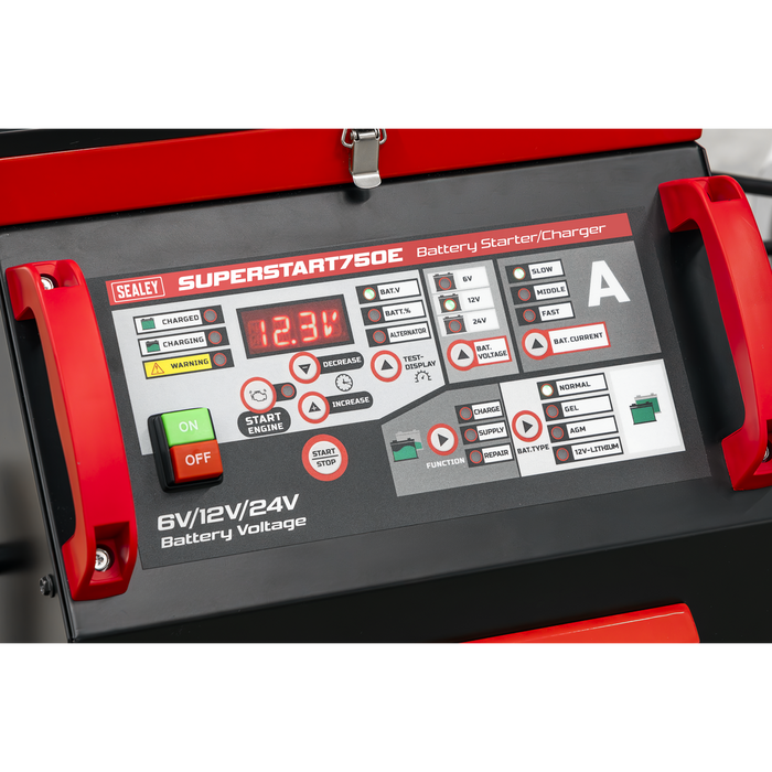 6/12/24V Battery Starter/Charger 750A | SUPERSTART750E