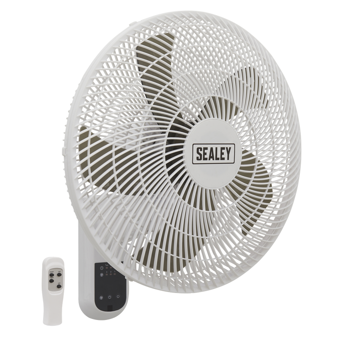 16" Wall Fan with Remote Control 3-Speed 230V | SWF16WR