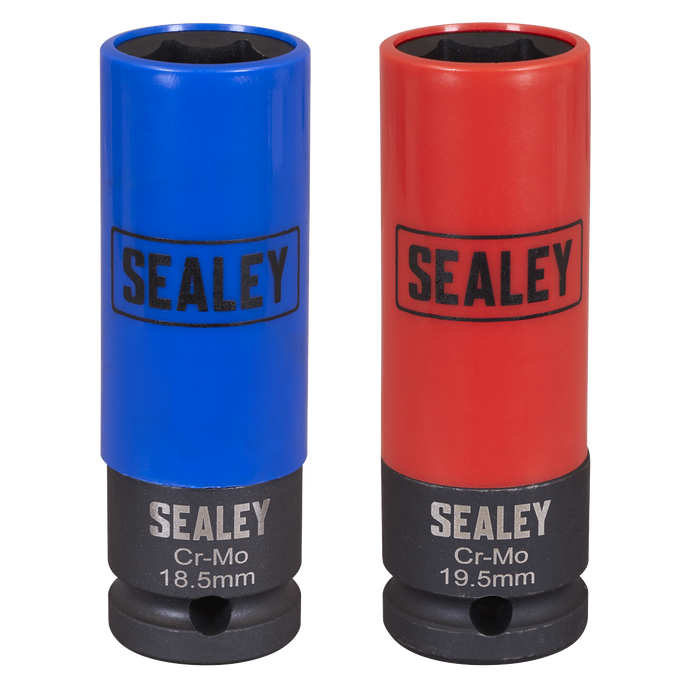 Alloy Wheel Impact Socket Set 1/2"Sq Drive 2pc | SX01819