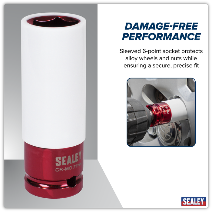Alloy Wheel Impact Socket 1/2"Sq Drive 21mm | SX03021