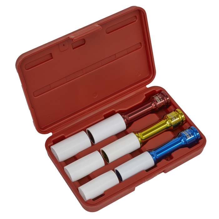 Alloy Wheel Impact Socket Set 1/2"Sq Drive 3pc | SX031D