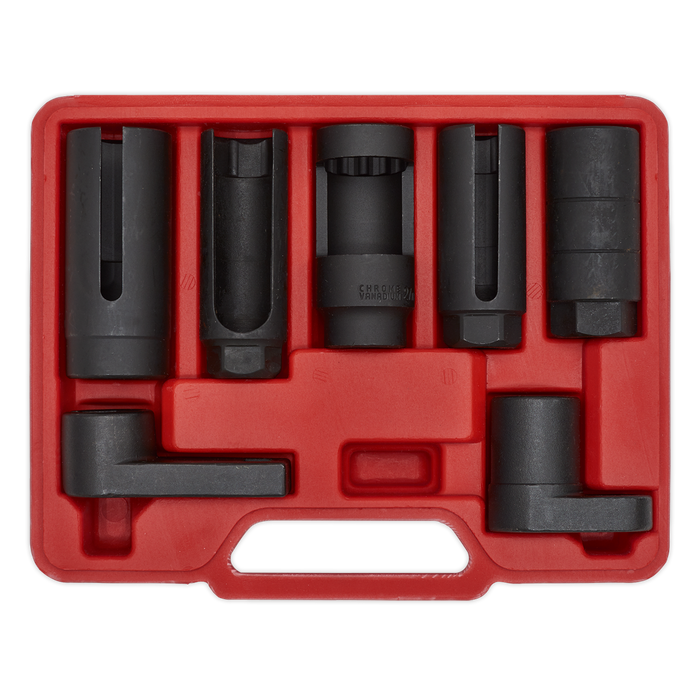 Oxygen Sensor Socket Set 3/8" & 1/2"Sq Drive 7pc | SX032