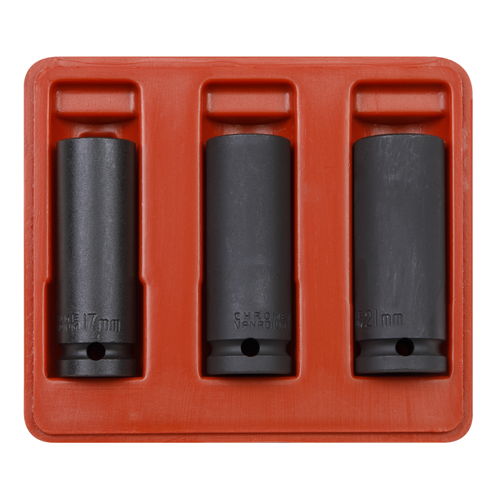 Deep Impact Socket Set 1/2"Sq Drive 3pc | SX043