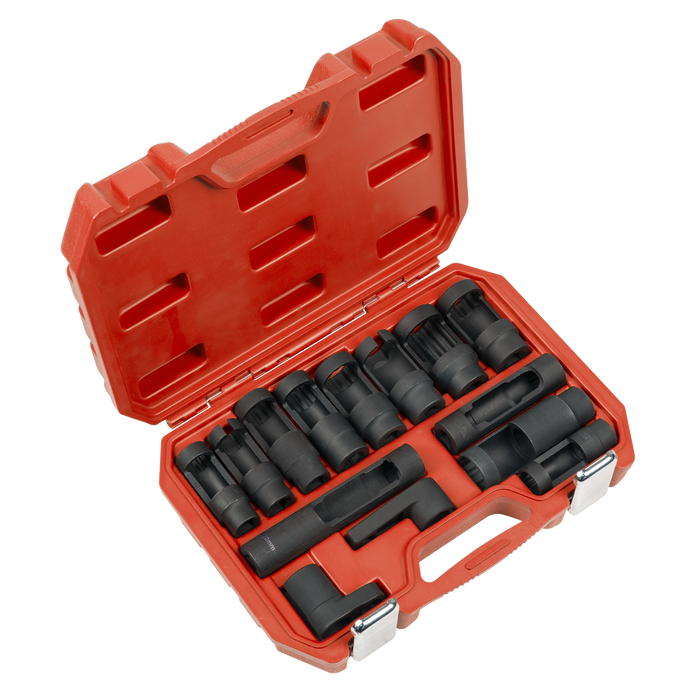 Oxygen & Diesel Injector Window Socket Set 1/2"Sq Drive 14pc | SX045