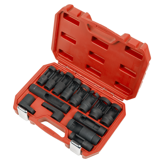 Oxygen & Diesel Injector Window Socket Set 1/2"Sq Drive 14pc | SX045