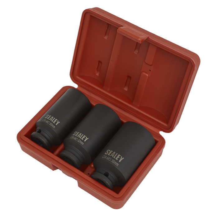 Impact Hub Nut Socket Set 1/2"Sq Drive 12-Point 3pc | SX051