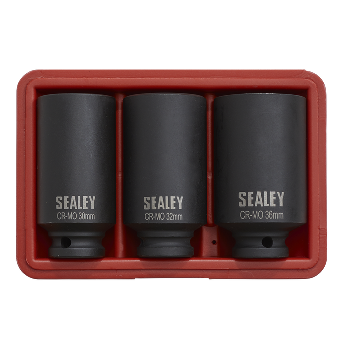 Impact Hub Nut Socket Set 1/2"Sq Drive 12-Point 3pc | SX051