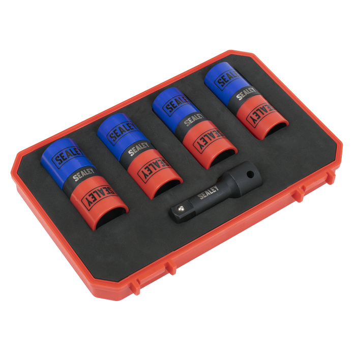 Double Ended Alloy Wheel Impact Socket Set 1/2"Sq Drive 5pc | SX1820S
