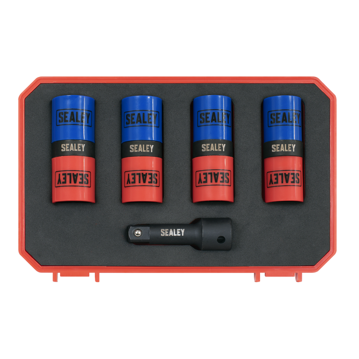 Double Ended Alloy Wheel Impact Socket Set 1/2"Sq Drive 5pc | SX1820S