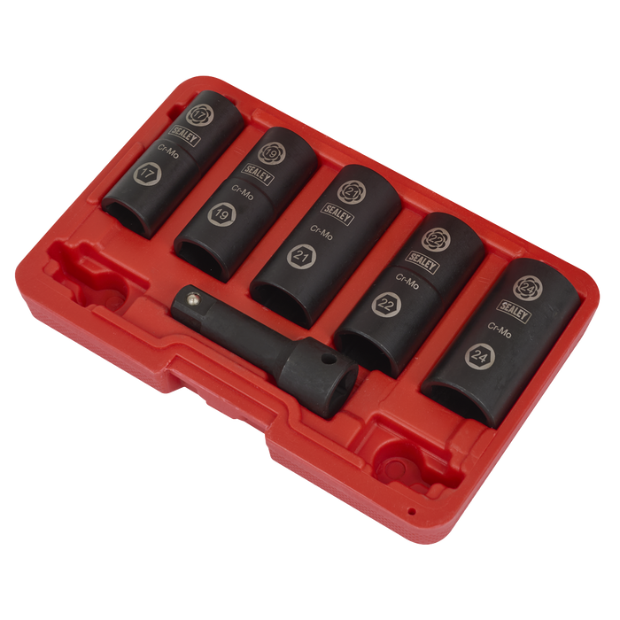 Impact Wheel Nut/Removal Flip Socket Set 1/2"Sq Drive 6pc | SX271