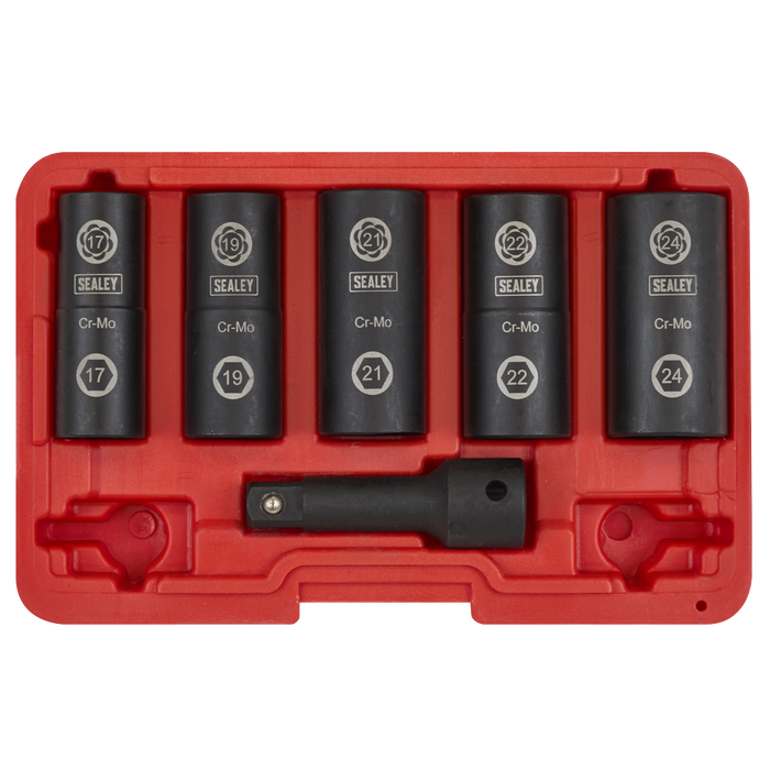 Impact Wheel Nut/Removal Flip Socket Set 1/2"Sq Drive 6pc | SX271