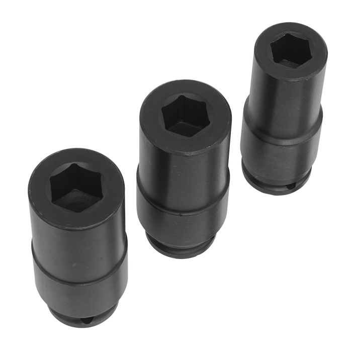 Deep Weighted Impact Socket Set 1/2"Sq Drive 3pc | SX319