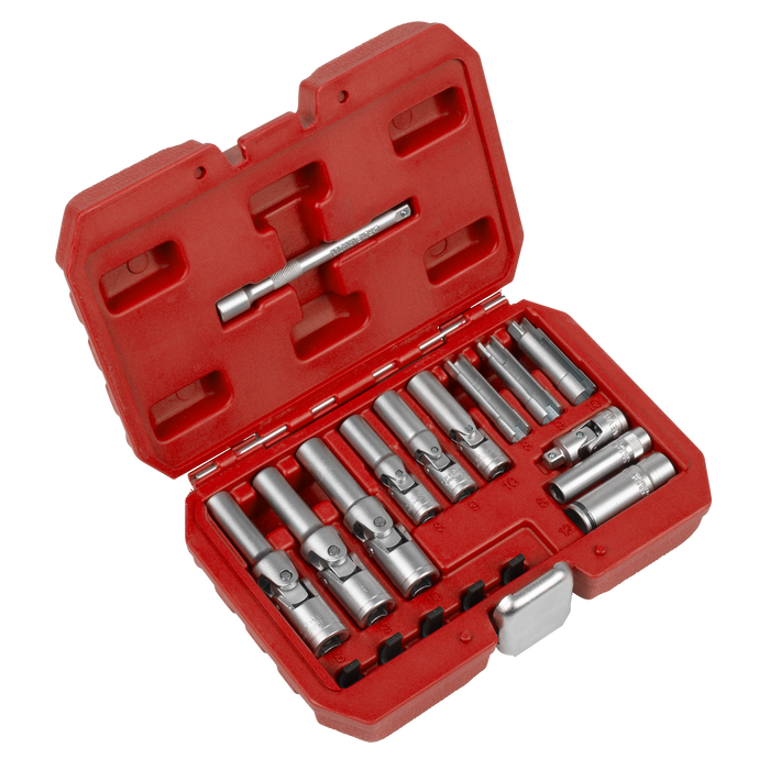 Glow Plug Socket Set 18pc 1/4"Sq & 3/8"Sq Drive | SX4031