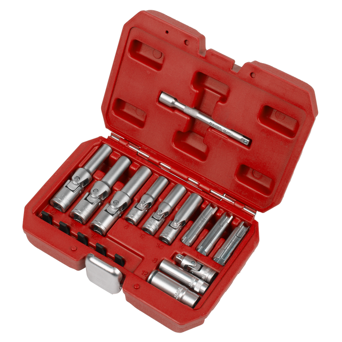 Glow Plug Socket Set 18pc 1/4"Sq & 3/8"Sq Drive | SX4031