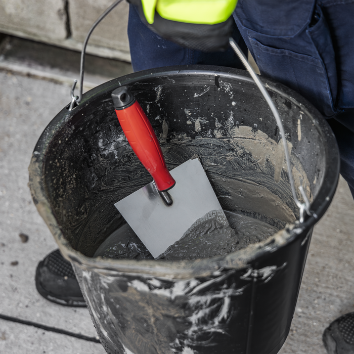 Stainless Steel Bucket Trowel with Rubber Handle 180mm | T1204