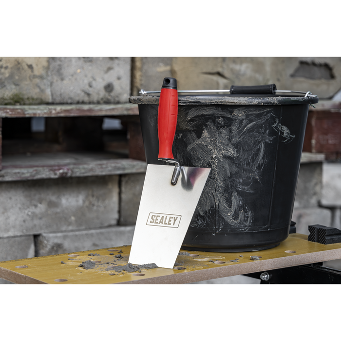 Stainless Steel Bucket Trowel with Rubber Handle 180mm | T1204