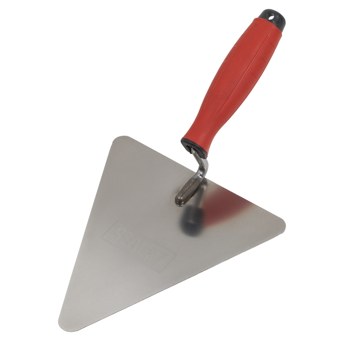 Stainless Steel Triangular Brick Trowel with Rubber Handle 180mm | T1205