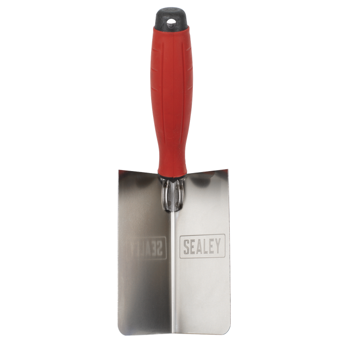 Stainless Steel Internal Corner Trowel with Rubber Handle 120 x 60mm | T1802