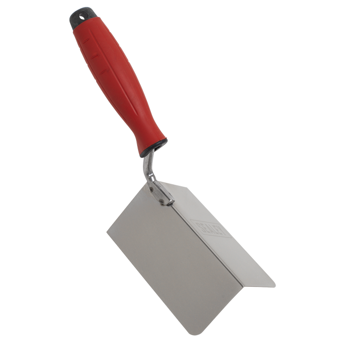 Stainless Steel External Corner Trowel with Rubber Handle 120 x 60mm | T1803