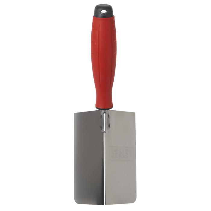 Stainless Steel External Corner Trowel with Rubber Handle 120 x 60mm | T1803