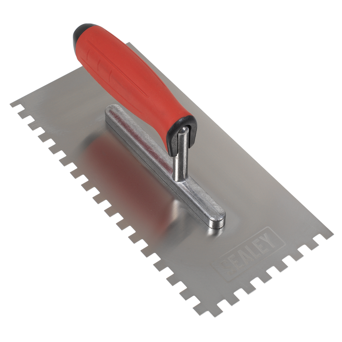 Stainless Steel 8mm Notched Trowel with Rubber Handle 270mm | T7808