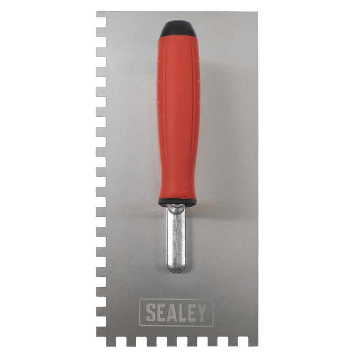 Stainless Steel 8mm Notched Trowel with Rubber Handle 270mm | T7808