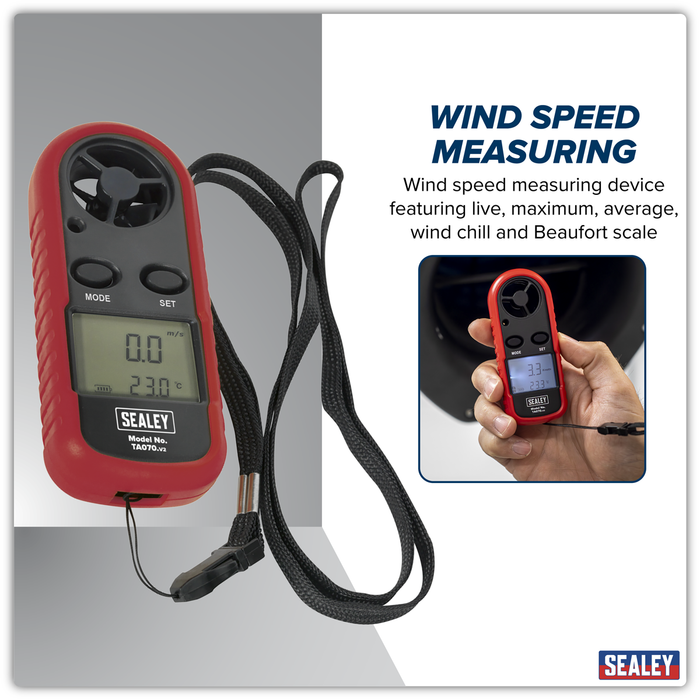 Digital Anemometer with Beaufort Scale | TA070