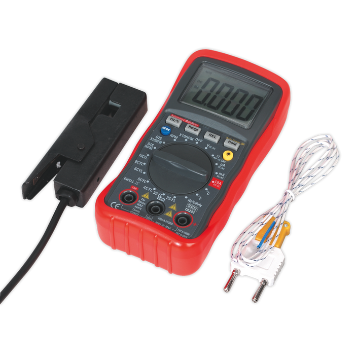 13-Function Digital Automotive Multimeter with Inductive Coupler | TA201