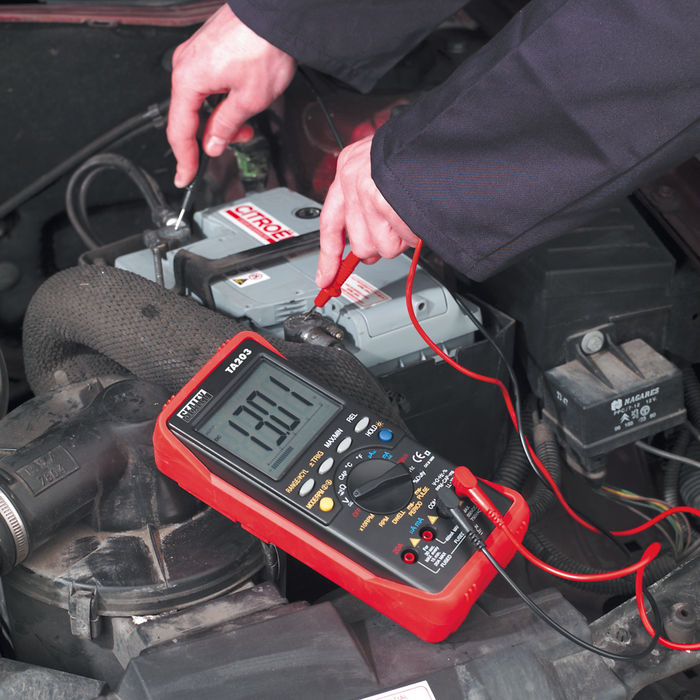 15-Function Digital Automotive Multimeter with Bar Graph/PC Link | TA203