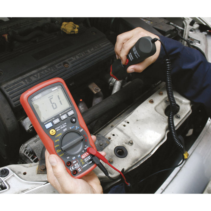 15-Function Digital Automotive Multimeter with Inductive Coupler/Infrared Temperature Probe | TA304