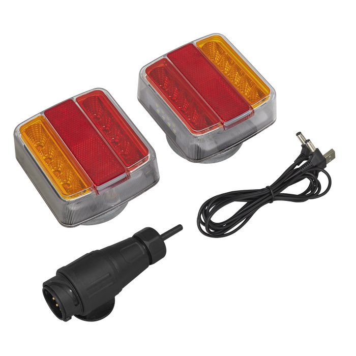 13-Pin Wireless SMD LED Trailer Light Set 2pc | TB183LEDW