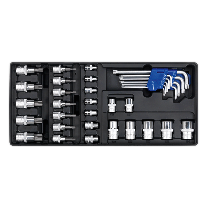 Premier TRX-Star* Key, Socket Bit & Socket Set with Tool Tray 35pc | TBT08
