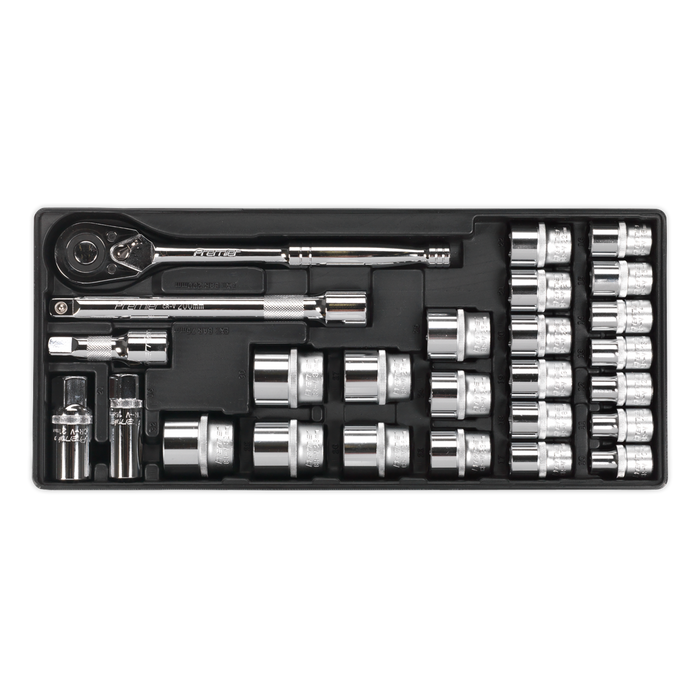 Premier Socket Set with Tool Tray 1/2"Sq Drive 26pc | TBT21