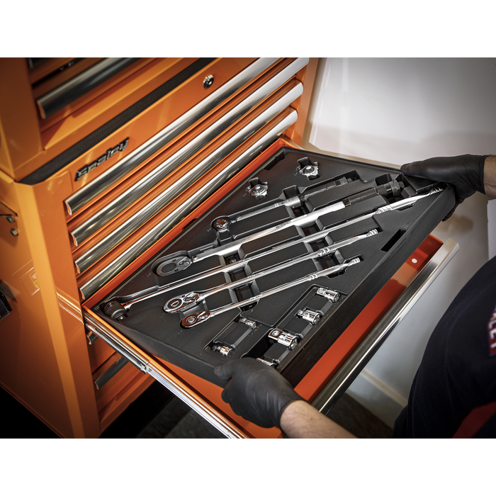 Premier Ratchet, Torque Wrench, Breaker Bar & Socket Adaptor Set with Tool Tray 13pc | TBT32