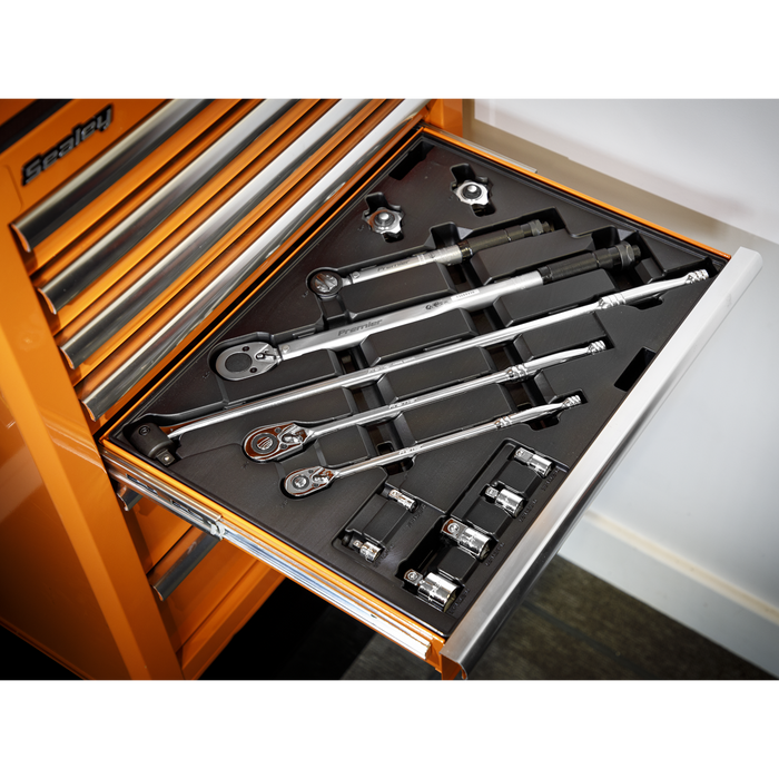 Premier Ratchet, Torque Wrench, Breaker Bar & Socket Adaptor Set with Tool Tray 13pc | TBT32