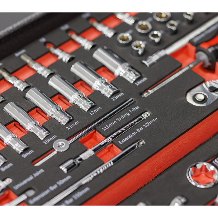 Premier Socket Set with Tool Tray 1/4"Sq Drive 44pc | TBT40